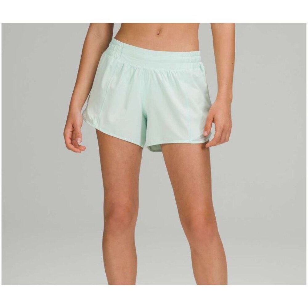 Lululemon Hotty Hot Low-Rise Lined Short 4" Delicate Mint Size 6